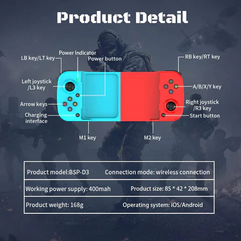Manette de Jeu Élargissable pour Mobile